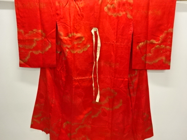 アンティーク　紋錦紗金砂子雲模様長襦袢